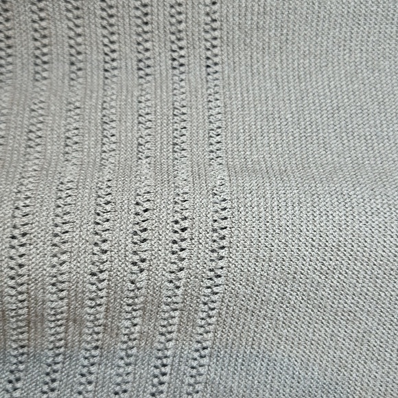 T by Talbots Cotton Mixed Stitch Open Front Duster Lightweight Pocket Cardigan - Picture 9 of 12